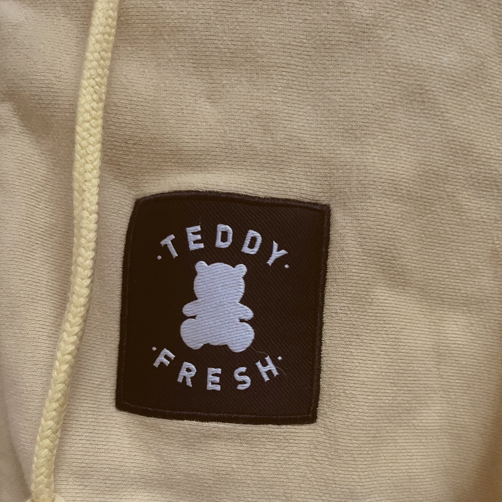 Teddy Fresh Logo Zip Up Hoodie Medium Yellow